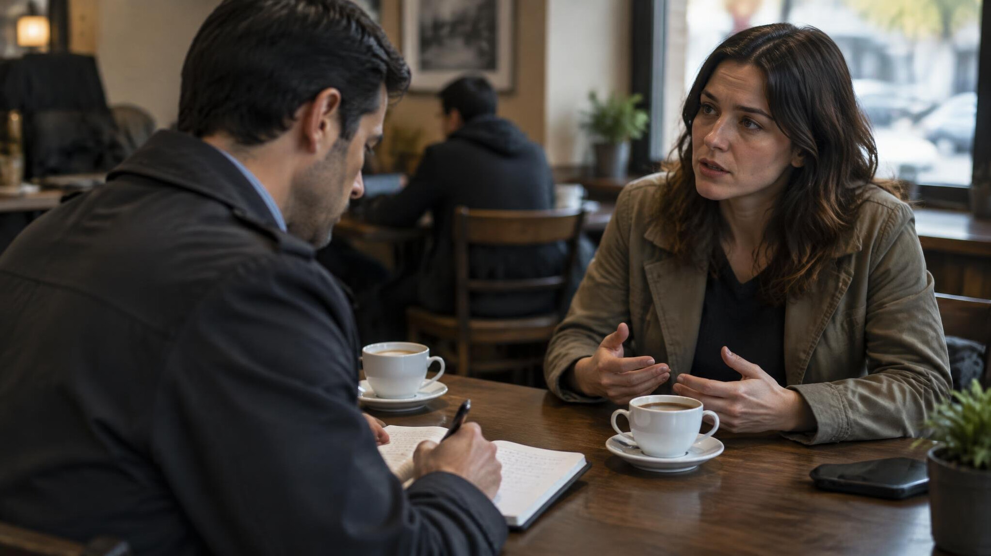 detective interviewing witness