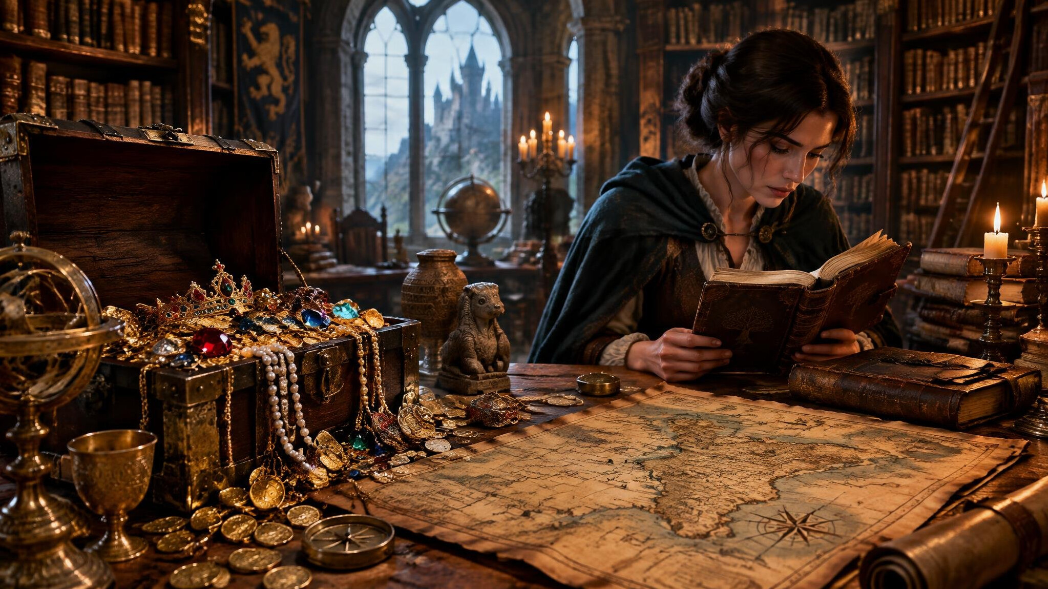 treasure chest with jewels